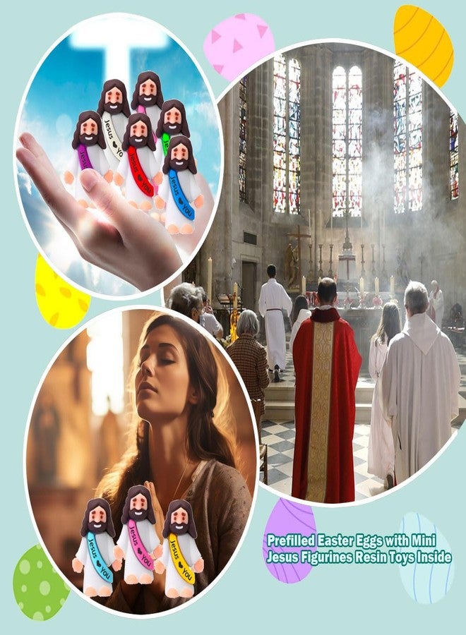 Cherislpy 24 Pcs Jesus Toys Mini Rubber Little Jesus Figurine to Hide and Seek Religious Sunday School Gifts for Kids Girls Boys Party Favors School Baptism Stuffers - Image 5